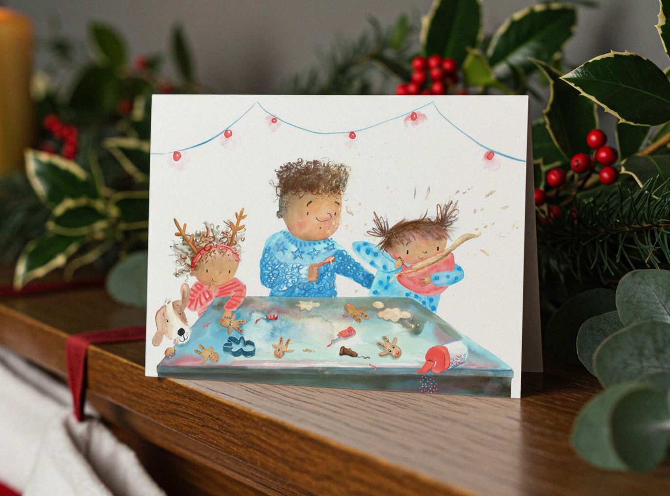 Cookie Chaos Christmas card